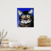 Vetkat, geslepen poster (Keuken)