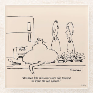 Vetkat Glazen Onderzetter