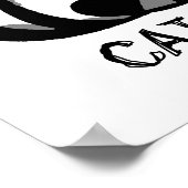 Vetkat, grijs en zwart poster (Hoek)