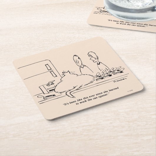 Vetkat Kartonnen Onderzetters (Schuin)