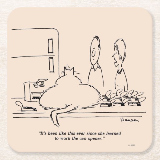 Vetkat Kartonnen Onderzetters (Voorkant)