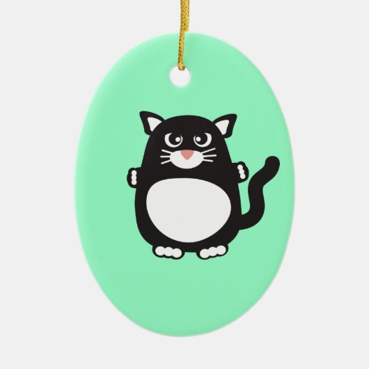 Vetkat Keramisch Ornament (Voorkant)