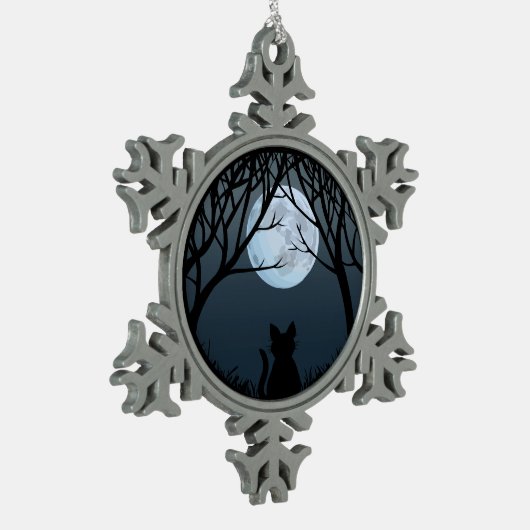 Vetkat Ornament Aangepaste kerstdecoratie met kat (Links)