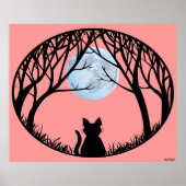 Vetkat Poster Roze kat Prints Posters (Voorkant)