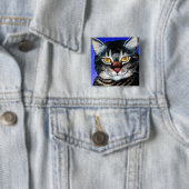 Vetkat Vierkante Button 5,1 Cm (In situ)