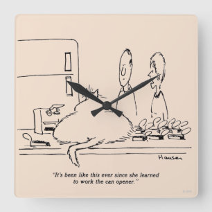 Vetkat Vierkante Klok