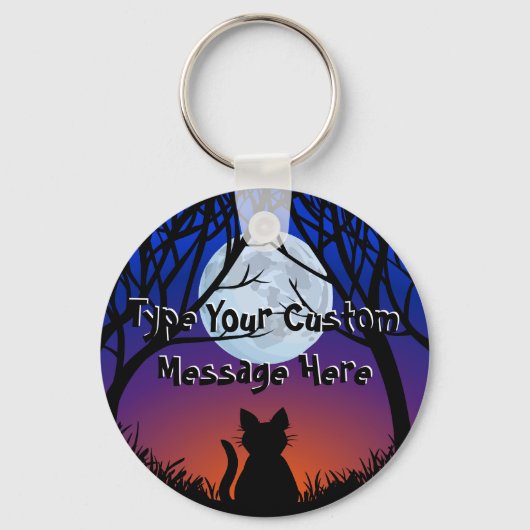 Vetkattenbont Sleutelhanger - Persoonlijke kattenk (Voorkant)