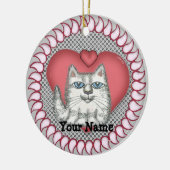 Vetkattenhart Keramisch Ornament (Links)