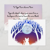 Vetkattenuitvindingen Aangepaste kattenuitloop Kaa Kaart (Voorkant / Achterkant)