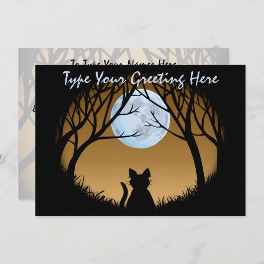 Vetkattenuitvindingen Aangepaste kattenuitloop Kaa Kaart (Voorkant / Achterkant)