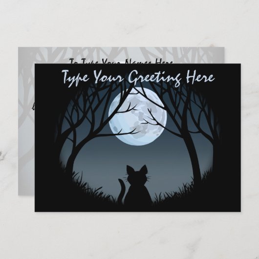 Vetkattenuitvindingen Aangepaste kattenuitloop Kaa Kaart (Voorkant / Achterkant)