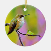 Vetkleine Hummingvogel Keramisch Ornament (Voorkant)