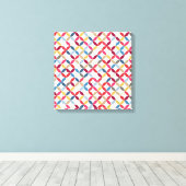 Vetkleurig cirkelvormig vormig canvas afdrukken (Insitu (Houten vloer))