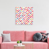 Vetkleurig cirkelvormig vormig canvas afdrukken (Insitu (Woonkamer))