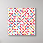 Vetkleurig cirkelvormig vormig canvas afdrukken (Voorkant)