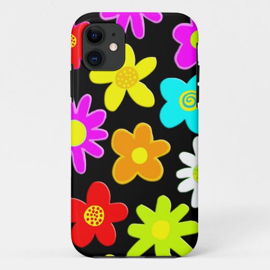 Vetkleurige bloemen Case-Mate iPhone case (Achterkant)