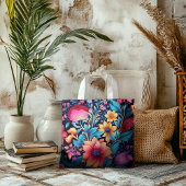 Vetkleurige bloemen tote bag