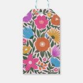 Vetkleurige Florals Stijlvol Pasen | Oranje eieren Cadeaulabel (Achterkant)