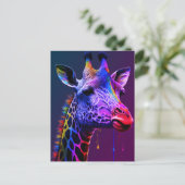 Vetkleurige regenboogGiraffe Schuddierentuin Briefkaart (Staand voorkant)