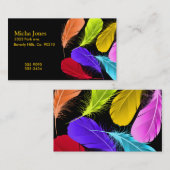 Vetkleurige vette vaten op zwart visitekaartje (Voorkant / Achterkant)