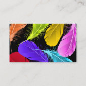 Vetkleurige vette vaten op zwart visitekaartje (Achterkant)