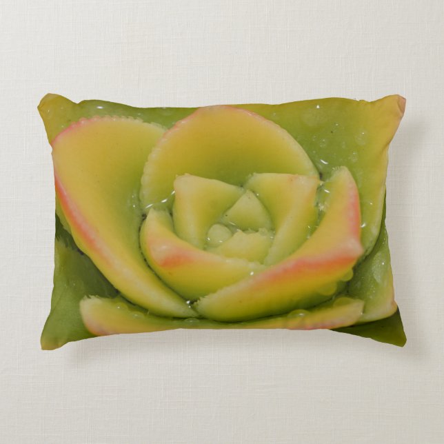 Vetkussensloop | Botanisch groene decoratie Accent Kussen (Voorkant)