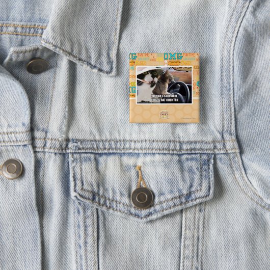 Vetland Vierkante Button 5,1 Cm (In situ)