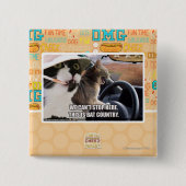 Vetland Vierkante Button 5,1 Cm (Voorkant)