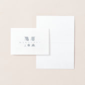 Vetletter Initiaal Monogram Naam Folie Kaarten (Display)