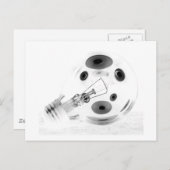 VETLICHT BULB&W NEGATIEF BRIEFKAART (Voorkant / Achterkant)