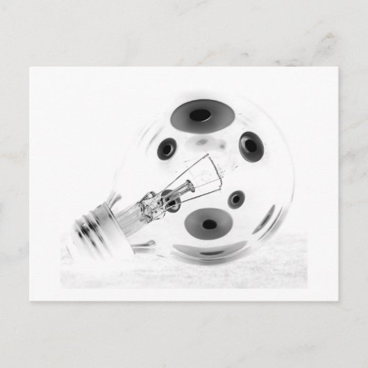 VETLICHT BULB&W NEGATIEF BRIEFKAART (Voorkant)