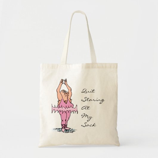 Vetman in Tutu Funny Ballet Sack Tote Bag (Voorkant)