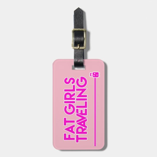 Vetmeisjes Bagagelabel reizen (Voorkant verticaal)
