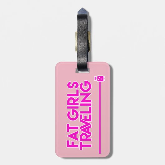 Vetmeisjes Bagagelabel reizen (Achterkant verticaal)
