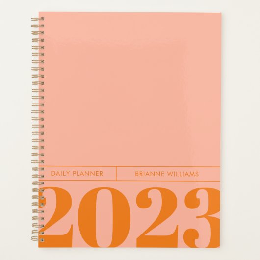 Vetminimalistisch dagblad planner (Voorkant)