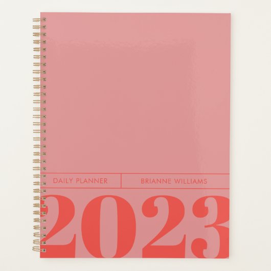 Vetminimalistisch dagblad planner (Voorkant)