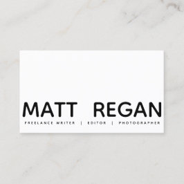 Vetminimalistisch modern professioneel visitekaartje