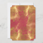 Vetmoderne bruine gouden en roze magenta bruiloft kaart (Achterkant)