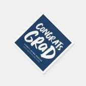 Vetmoderne garnalen afstudeerder blauw afstuderen servet (Hoek)