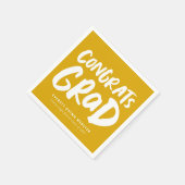 Vetmoderne kegels afstudeerder gouden gele afstude servet (Hoek)