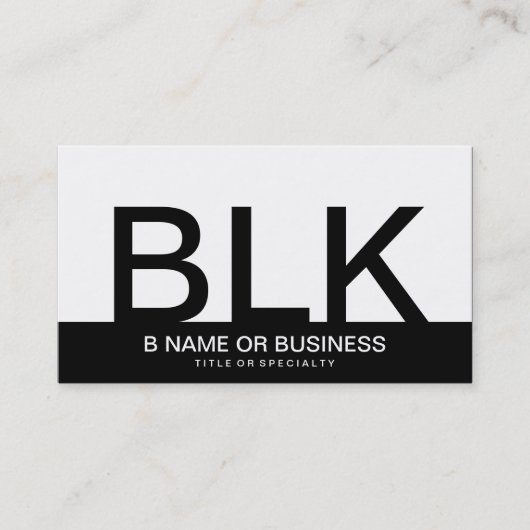 vetmonogrammen visitekaartje (Voorkant)