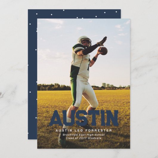 Vetnaam blauw afstuderen foto-afstuderen kaart (Voorkant / Achterkant)