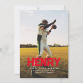 Vetnaam eenvoudig sportief rood afstuderen kaart (Voorkant)