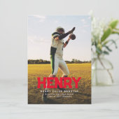 Vetnaam eenvoudig sportief rood afstuderen kaart (Staand voorkant)