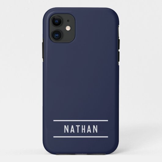Vetnaam | Eenvoudige marineblauw Case-Mate iPhone Case (Achterkant)