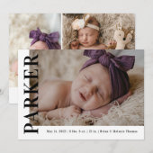 Vetnaam kopregel Foto geboorteaankondiging Kaart (Voorkant / Achterkant)