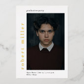 Vetnaam Modern Luxe Afstuderen Folie Uitnodiging (Voorkant)