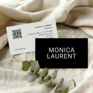 VETNAAM QR CODE LOGO SOCIALE ICONEN CHIC ZWART VISITEKAARTJE