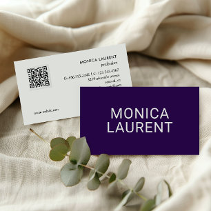 VETNAAM QR CODE LOGO SOCIALE ICONEN CHIQUE PAARSE VISITEKAARTJE