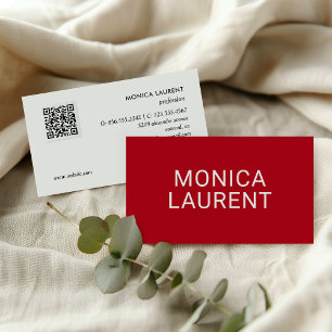 VETNAAM QR CODE LOGO SOCIALE ICONEN ROOD VISITEKAARTJE